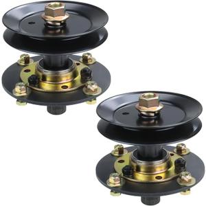 2 Pack 753-05319 Spindle Assembly with 756-0486 Pulley Replaces MTD 717-0906A Spindle Replacement Kit, Spindle Kit 753-05319, 717-0906 917-0906A 717 0906 753 05319 for MTD Tractors