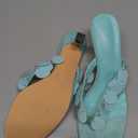 Black Flip Flop Heels Sandals for Women with Plastic Disc Straps Comfortable Slip on Open Toe Kitten Heel Thong Sandal Casual Summer Dressy Shoes (9, Light Green)