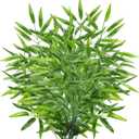 Grand Verde Bamboo Tree Branches 23 Long Stems Faux Greenery Artificial Plants Bulk Green Silk Leaves DIY Privacy Decoration Balcony Garden Outdoor Indoor Home Decor, 6Pcs (23 inches Tall)