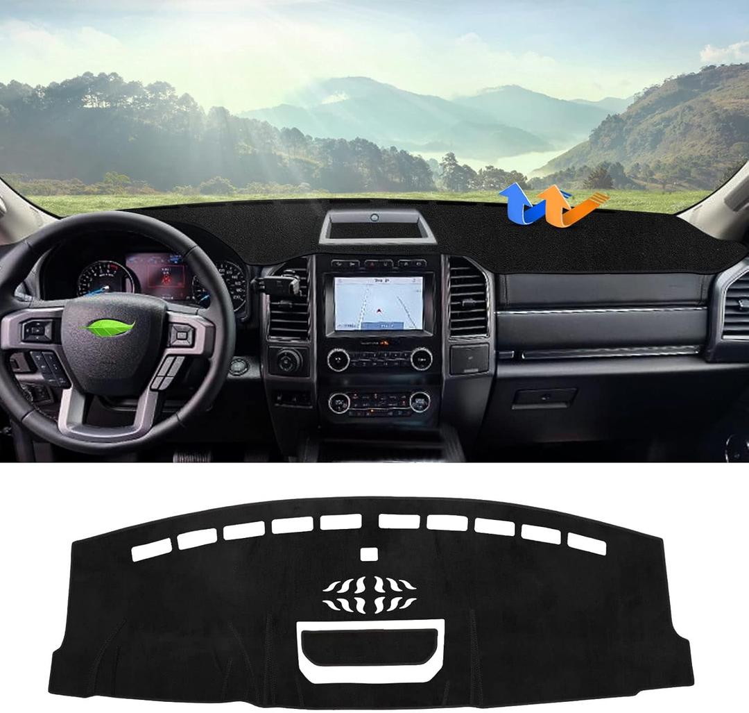 Autorder Dashboard Cover Mat for 2021-2025 2026 Ford F150 F-150 Accessories Dash Cover Flannel Dash Mat Sunshade Glare UV Rays Protector (Only fit for 8-Inch Touchscreen)