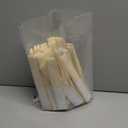 50pcs White Paper Hand Fan Bamboo Folding, Handheld Paper Folded for Wedding Party and Home Decoration