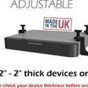 Adjustable Brackets Wall Bracket for DVR NVR Router Switch Mini PC Console Freeview Cable Box Wall Mount Modem - Universal Hideit Wall & Under Desk Mount for Devices 1.18-2 inches Thick Made in UK