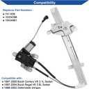 Obaee Window Regulator with Motor Front Right Passenger Side, OE 741-638