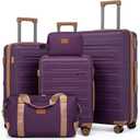 Luggage Sets 5 Piece Durable Suitcase Set with Spinner Wheels, Hard Shell Carry on Luggage with TSA Lock, Large Checked Travel Suitcases for Men and Women