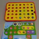 AMOSTING Button Art Toy  Educational Color Matching Mosaic Pegboard Sensory Learning Activity for Kids Age 3 4 5, Preschool Gift for Toddlers, Boys and Girls