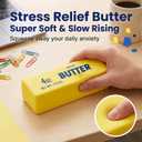 4 x Slow Rebound Butter Squishy Stress Balls 2Pcs, Realistic Soft Stick Squeeze Toys for Adults, Upgrade Wet Slow Rising Fidget Pack, Calming Sensory Relief Set