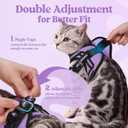 rabbitgoo Cat Harness and Leash Set for Walking Escape Proof, Adjustable Soft Kittens Vest with Reflective Strip for Cats, Comfortable Outdoor Vest, Light Purple, L