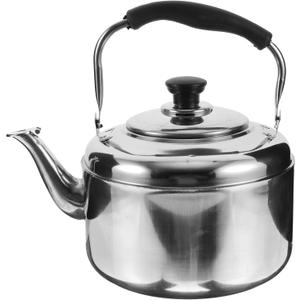 DOITOOL Stainless Steel Tea Kettle for Stove Top: Metal Teapot Water Kettle Water Tea Pots for Stove Top Camping Stove Gas Stove Water Kettle 4L (4.2 Quarts)
