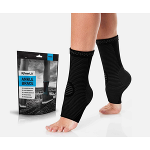 POWERLIX Legs Orthopedic Brace Compression Support Sleeve (Pair) for Swelling, Sprain, Plantar Fasciitis, Arthritis, Tendinitis, Size XL