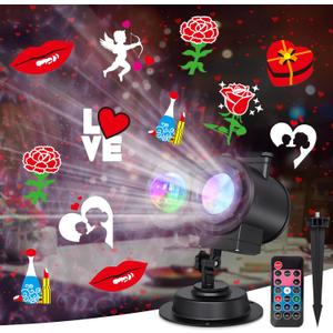 Christmas Projector Lights Outdoor, Holiday Night Light Projector with 16 All Seasons Slides, 10 Colors, Snowflake Projector for Christmas Decorations, Thanksgiving, Halloween, Birthday, Party