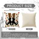 Happy Halloween Pillow Covers Witch Please Cat Pumpkins Throw Pillow Cases Set of 4 Autumn Decorations for Farmhouse Home Bedroom Sofa Couch Outdoor Holiday Decor 16x16 Inch