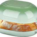 Enameled Cast Iron Sourdough Bread Oven, Dutch Oven, Loaf Cast Iron Bread Pan for Homemade Bread Baking, Meatloaf Pan with Lid, 7QT, Green