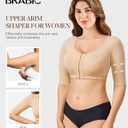BRABIC Shaper Tops for Women Arm Compression Post Surgery Front Closure Bra Tank Top Shapewear (Beige) M