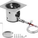 304 Stainless Steel Fire Burn Pot and Hot Rod Ignitor Kit for Pit Boss, Traeger, Camp Chef Pellet Grills, Upgraded Heavy Duty Burner Pot Replacement Parts with Ash Remover, Screws and Fuse