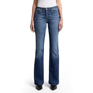 7 For All Mankind Women's Flare Wide Leg Jean | Stylish Stretch Denim Jeans | Lake Blue | 31