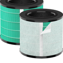 Replacement Filter Compatible with MK08W MK09W Air Purifier, True HEPA H13 4-Stage Filtration Activated Carbon 2-in-1, 2-Pack