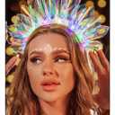 JEAIRTS Light Up Headband Led Crown Headbands Glow Rave Headpiece Flashing Costume Hair Accessories for Women