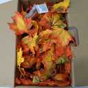 Thanksgiving Decorations for Home 9FT Plug in Thanksgiving Garland with Lights 50 Orange Bulbs UL Listed Connectable Lighted Fall Garland for Indoor Outdoor Harvest Home Party Decorations (2 Packs)