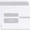 50 W2 Envelopes 2025 Self-Seal For W2 2-Up IRS Tax Forms W2 Double Window Security Envelopes For QuickBooks Online, Desktop, ADP and Other Software W2 Forms,5 5/8 x 9 Pack of 50 Envelopes
