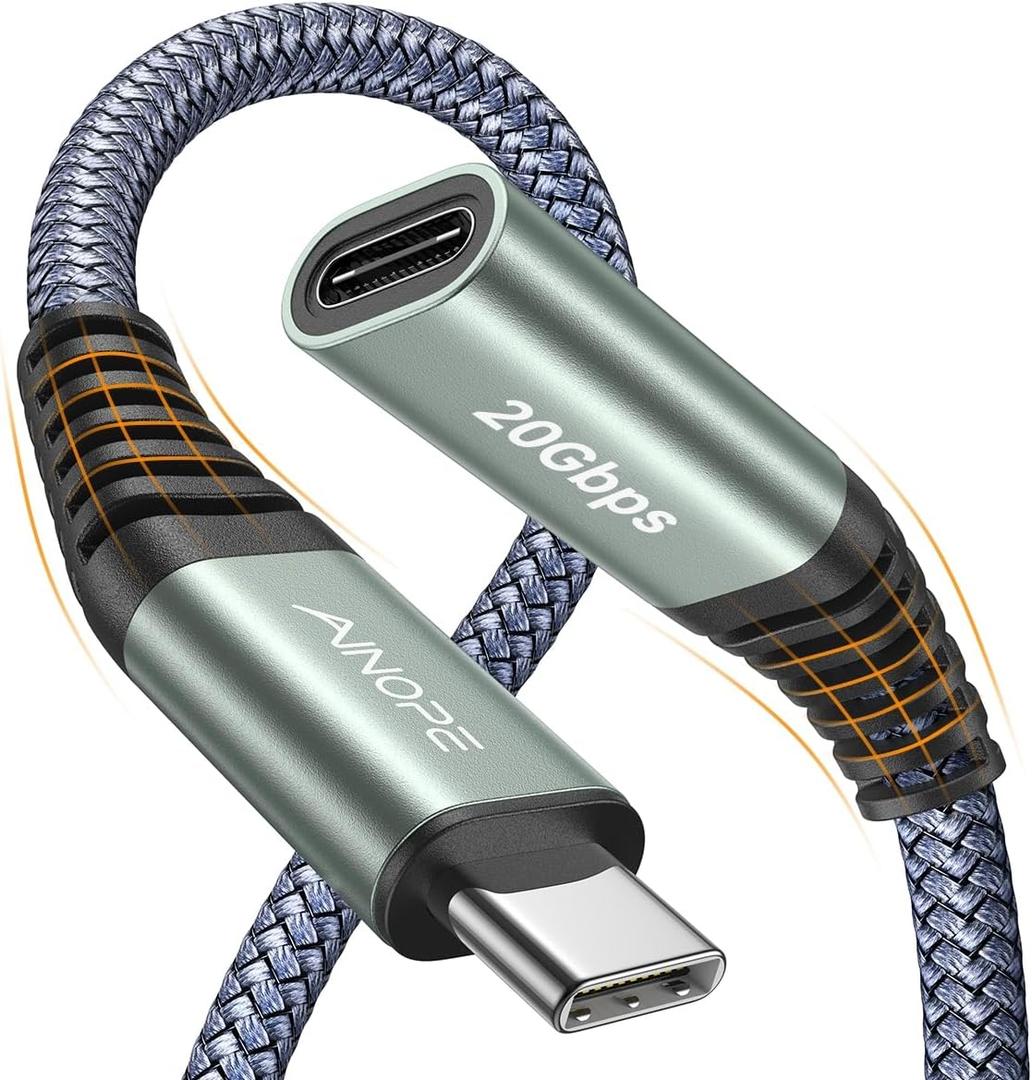 AINOPE USB C Extension Cable,6.6FT+3.3FT