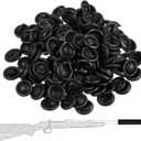 200 Pcs Muzzleloader Accessories Rifle Muzzle Cover - Black Barrel Dust Protector Caps for Gun Storage, Moisture Resistant Safety Plugs