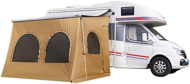 RV Awning Screen, Camper Awning Screen Room for Travel Trailer, RV Awning Tent, Sun Shade Screen for Fiamma, Thule & Dometic Awnings, Polyester Fabric, Sunproof, Windproof, Waterproof, 11.48 ft