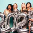 2 x Smlpuame 40 Inch 2025 Balloons Silver, Large Foil Number Balloons for Happy New Years Festival Celebration Party Supplies Class of 2025 Graduation Decorations