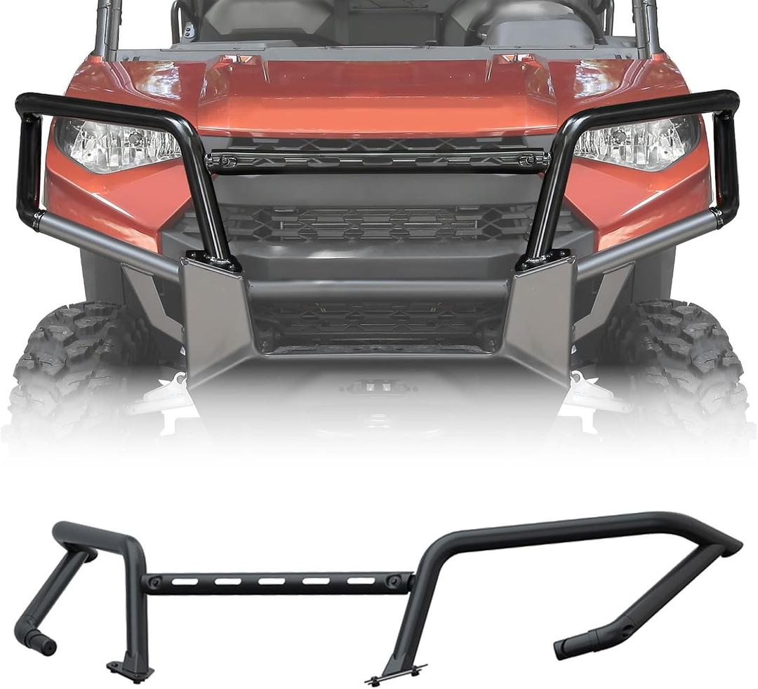 KEMIMOTO Front Bumper Upper Brush Guard, Rigid Steel Protector Compatible with 2018-2024 Polaris Ranger XP 1000, Crew XP 1000 & 2020-2025 Ranger 1000, Crew 1000, Accessories Replace #2882531