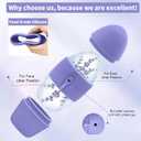 2 x Ice Roller for Face and Eye Massager for Face, Eyes and Neck Naturally Conditioning and Skin Care,De-Puff Eye Bags,Reduce Migraine Pain,Reusable Massage Silicone Ice Mold (Purple)