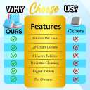 Washing Machine Cleaner Tablets  24 Pack 1 Year Supply Deep Clean Washer Cleaning Tablets for Front & Top Load HE Machines, Removes Odor & Residue, Lavender Fresh Scent, Septic Safe