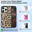 IYH for iPhone 15 Pro Case with 3 Interchangeable Magnetic Back Covers, Military-Grade Protection | Wireless Charging Compatible, Floral Pattern, Black