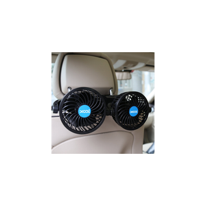 XOOL Electric Car Fans for Rear Seat Passenger Portable Fans Headrest 360 Degree Rotatable Backseat Car Fan 12V Cooling Air Fan with Stepless Speed Regulation for Vehicles, SUV, RV