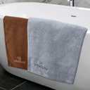 Dog Towels for Drying Dogs Super Absorbent Microfiber Pet Grooming Towel for Dogs, Cats and Other Pets (40 x 24 Inches, Brown and Grey)