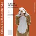 COSUSKET Snug Fit Unisex Adult Onesie Pajamas, Flannel Cosplay Animal One Piece Halloween Costume Sleepwear Homewear (Large, Sloth)