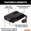 CURT 51116 Venturer Next Electric Trailer Brake Controller, Time-Delay, Fully Adjustable, Low Profile, 1-3 Axles, Plug-and-Play