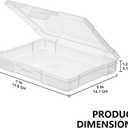 novelinks 12 Pack 5"x7" Clear Photo Storage Boxes with Lids, Plastic Photo Organizer Cases and Picture Boxes, Picture Storage Containers for Greeting Cards, Task boxes, Board Games