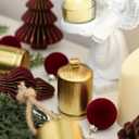 53 Pcs Velvet Christmas Ornaments Set, Brown Flocked Christmas Balls with Christmas Bells Decor and Paper Ornaments, Shatterproof Hanging Xmas Tree Decorations Set for Holiday & Home Decor