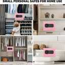 Small Mini Fire Safe Box for Home, 0.3 Cubic Feet Medication Lock Box, Security Money Safes with Digital Keypad, Spare Keys, Personal Safes for Money, Jewelry, ID Documents