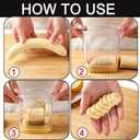 NOVANO Strawberry Slicer with Stainless Blades | Egg & Fruit Slicer Cup for Banana, Cucumber, Mushroom | ABS Detachable Kitchen Gadget - Precision Berry Cutter Tool (Yellow, 1-Pack)