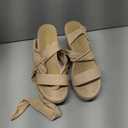 DREAM PAIRS Womens Open Toe Espadrilles Wedges Tie Lace Up Cute Ankle Strap Platform Sandals Dressy Shoes, Size 9