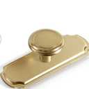 Miaokesen 1-9/64-in Light Brushed Brass (With BackPlate) Novelty Modern Cabinet Knob 6 -Pack