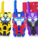 Transform Toys Walkie Talkies for Kids, 3 Pack with Cool Light-Up Eyes & 2500 FT Range, Outdoor Camping Toys, Birthday Gifts for Boys Girls Ages 3-12