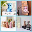 6PCS Animal Resin Mold, Alpaca, Bulldog, Fox, Cat,Bear and Octopus 3D Lifelike Silicone Molds for Epoxy Resin, Unique Display Mould for DIY Crafts Wall Desktop Home Decoration Candle Making (Model B)