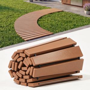 12FT Garden Pathway, HDPE Outdoor Garden Walkway with Handle, Roll Out Straight Outdoor Pathway, Waterproof & UV Resistant Walkway for Lawn, Patio, Backyard & Beach, No Assembly