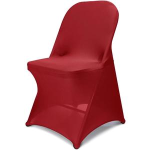 Babenest Spandex Folding Chair Covers Upgraded Universal Stretch Washable Fitted Chair Slipcovers Protector for Wedding, Holidays, Banquet, Party, Celebration (30, Red)