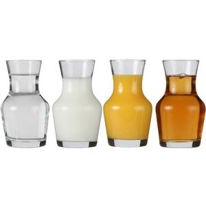 Lily's Home Individual Glass Wine Decanters, Miniature Personal Size Carafes Ideal for Dinner Parties and Wine Tastings, Makes Wonderful Gift (8.4 oz. Each, Set of 4)