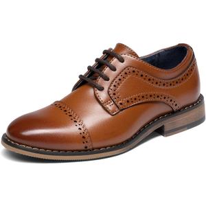 Bruno Marc Big Kid Prince_K_1 Brown Boy's Classic Oxfords Dress Shoes Size 4 M US Big Kid