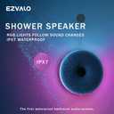 EZVALO Karaoke Machine, Portable Bluetooth Shower Speaker with 2 Wireless Microphones and Lights for Adults, Birthday Gifts for Girls Family Home Party