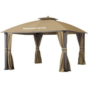 10X12 Replacement Gazebo Top for Eagle Brooke Gazebo Model A101007600, A101007603, A101007604 (Beige)