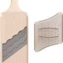 Arnest Japanese Cabbage Slicer Mandoline, 3-Blade Triple Wave Ultra-Thin Shredder for Tonkatsu-Style Slaw, Stainless Steel Wave Blades, Safety Holder, Easy-Rinse Clean, Compact Beige, Made in Japan